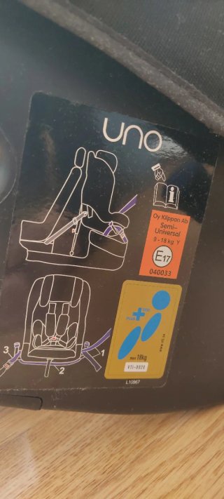 Sillita coche Klippan de 9 a 18 kg. Test + plus