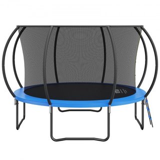 Trampolín de 12 pies, trampolín de 400 lbs con red de seguridad, escalera y poste curvado, trampolín de alta resistencia con tapiz de salto y acolchado de resorte, trampolines recreativos al aire ...