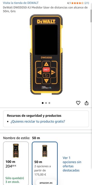 Medidor Láser Dewalt 50m DW03050-XJ