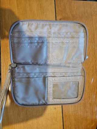 Monedero D&L Beige y Dorado