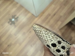 Zapatos dorados elegantes
