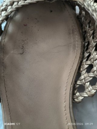 Zapatos dorados elegantes