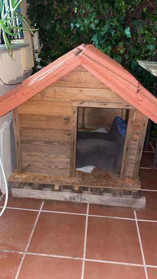 Caseta para perro de madera