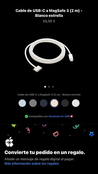 Cable MacBook MagSafe 3 Apple