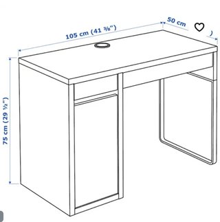 Escritorio Ikea Micke y 2 Sillas
