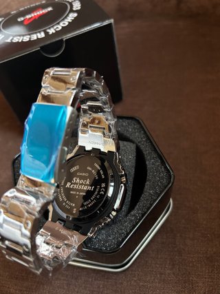 Reloj Deportivo Azul y Plateado Muy Resistente