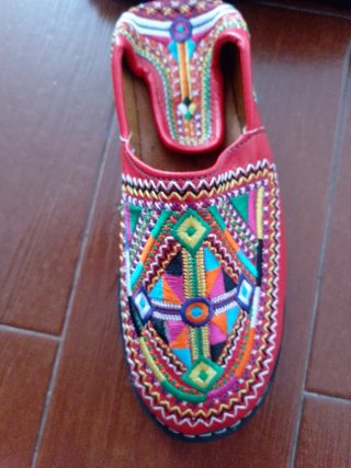 Zapatillas Marroquíes Piel Multicolor