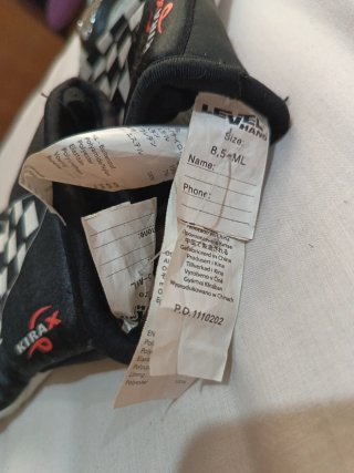 Guantes Level SQCF Negro/Blanco Nuevos
