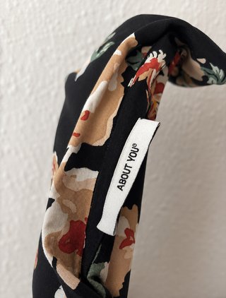 Vestido camisero largo floral cinturón