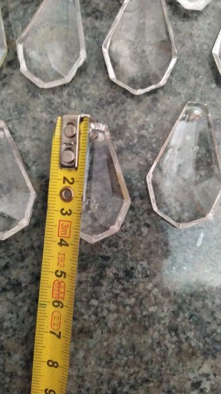 Lote de 40 lágrimas d cristal vintage para lámpar