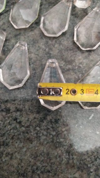 Lote de 40 lágrimas d cristal vintage para lámpar