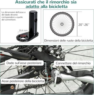 Remolque De Bicicleta Para Perros Y Gatos 2 Grandes Ruedas De 50Cm Buena Ventilación Bandera De Seguridad Resistente A Las Intemperies Acero Y Tela Oxford