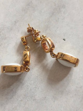 PENDIENTES VICEROY CHAPADOS EN ORO CON PIEDRAS