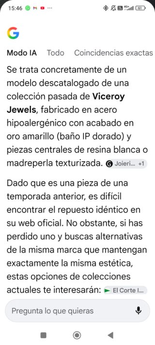 PENDIENTES VICEROY CHAPADOS EN ORO CON PIEDRAS
