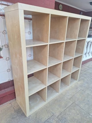 Estantería modular 16 cubos Haya claro 149x149x39