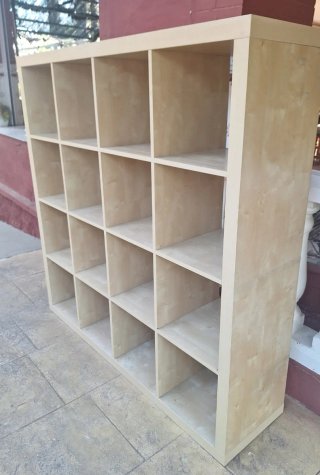 Estantería modular 16 cubos Haya claro 149x149x39