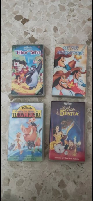 Lote 6 Cintas VHS Disney Clásicos Español
