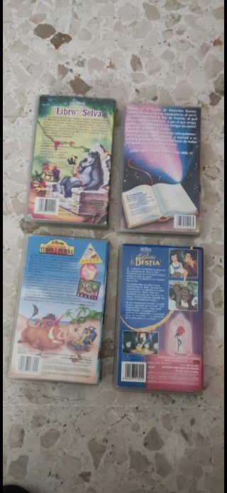 Lote 6 Cintas VHS Disney Clásicos Español