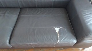 Sofá de piel marrón 230cm