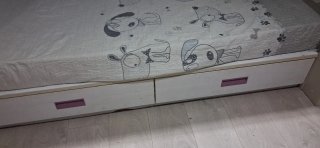 Litera con estantería y escalera