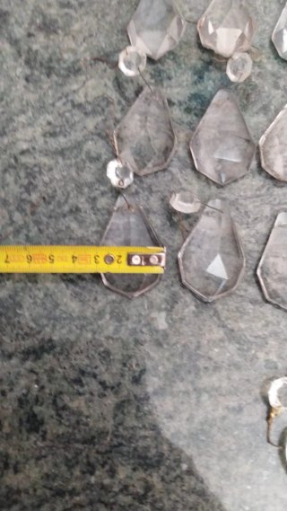Lote 20 lágrimas cristal lámpara vintage