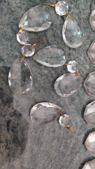 Lote 20 lágrimas cristal lámpara vintage