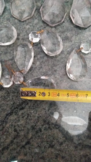 Lote 20 lágrimas cristal lámpara vintage