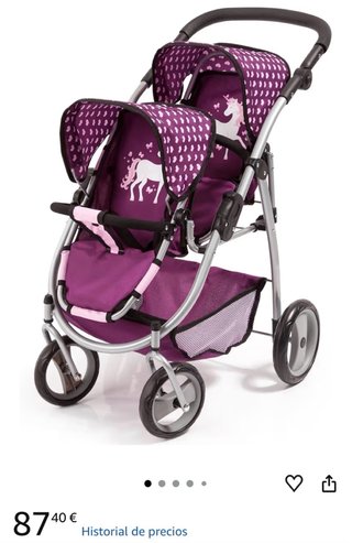 Carrito Gemelar Muñecas Bayer Design plegable