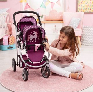 Carrito Gemelar Muñecas Bayer Design plegable