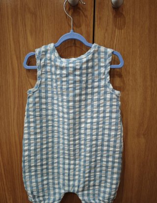 Pelele de verano a cuadros 3-6 meses