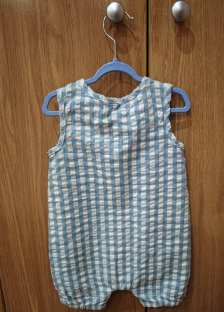 Pelele de verano a cuadros 3-6 meses