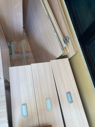 Armario de madera color beige/marrón (oferta)