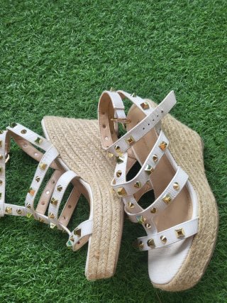 Sandali TATA Donna Beige/Oro Tg 37