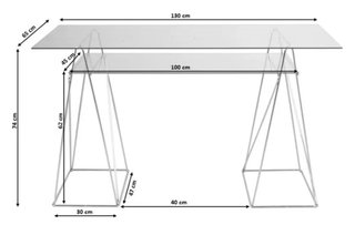 Mesa cristal y acero cromado