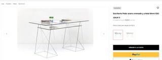 Mesa cristal y acero cromado