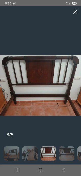 Cama antigua roble macizo