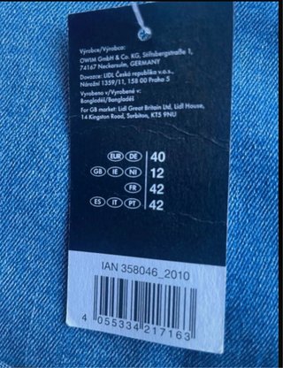 Pantalón corto vaquero Esmara T/42 (leer)