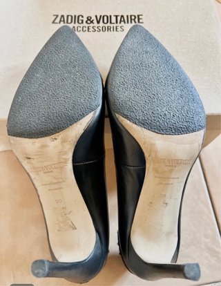 Zadig & Voltaire Zapatos Negros Tachuelas Tacon