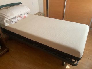 Cama Articulada Beige y Marrón