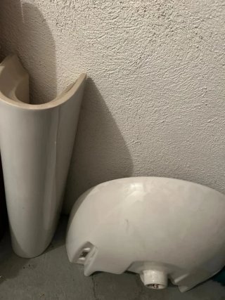 Lavabo y pie Jacob Delafon blanco