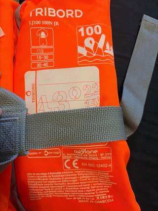 Chaleco salvavidas infantil Tribord naranja