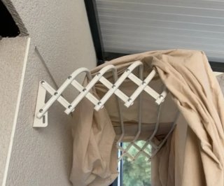 Tendedero exterior 120cm blanco plegable