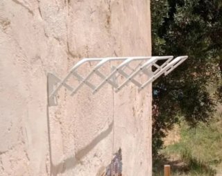 Tendedero exterior 120cm blanco plegable
