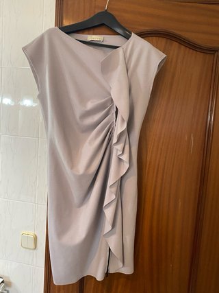 Vestido gris perla talla 38