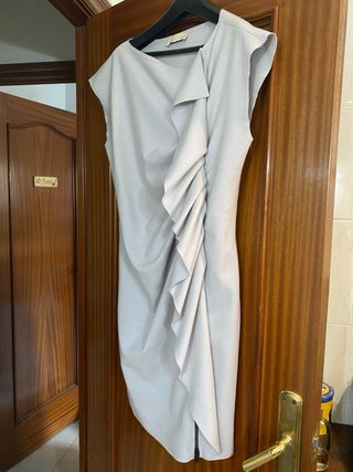 Vestido gris perla talla 38