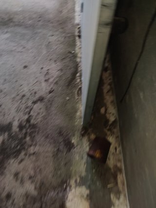 Puerta de garaje metálica con puerta de paso