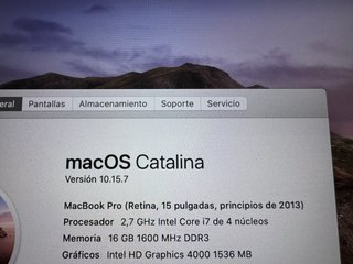 MacBook Pro Retina 15" - Principios 2013