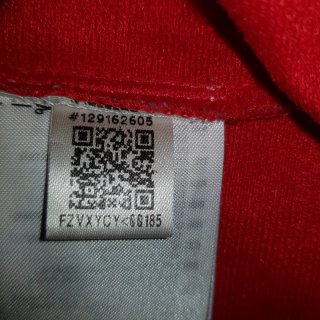 Chaqueta Adidas roja con logo multicolor Talla M