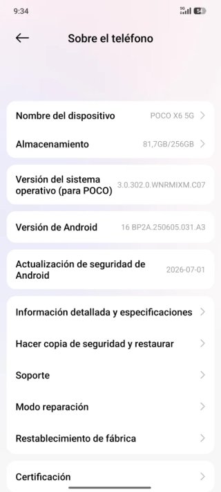 Poco X6 5G 256GB Xiaomi