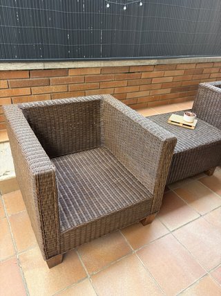 Conjunto Sofá y Sillones Ratán Exterior